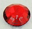 Kryształki na zęby Swarovski - jasny rubin 2,1 mm